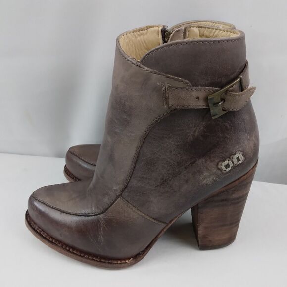 Bed Stu Isla Ankle Boots Booties Rustic Distressed Brown Leather Boho Women's 6 - Picture 7 of 16